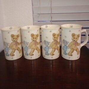 Mikasa Vintage Teddy Mugs Strawberry Mouse set 4